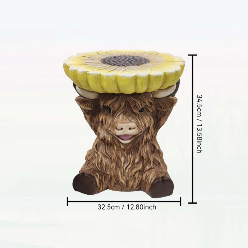 Tabouret 13 pouces Highland Cow