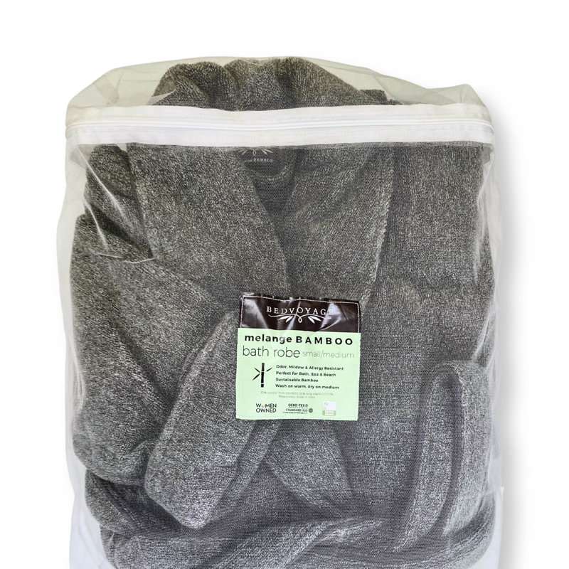 Peignoir BedVoyage - Viscose de bambou + coton - 600 g / m² - moelleux et douillet, S / M