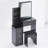 Compact and Practical Vanity Table Set with Extra Large Sliding Mirror and Multi-Layer Storage for Small Spaces-1444850228