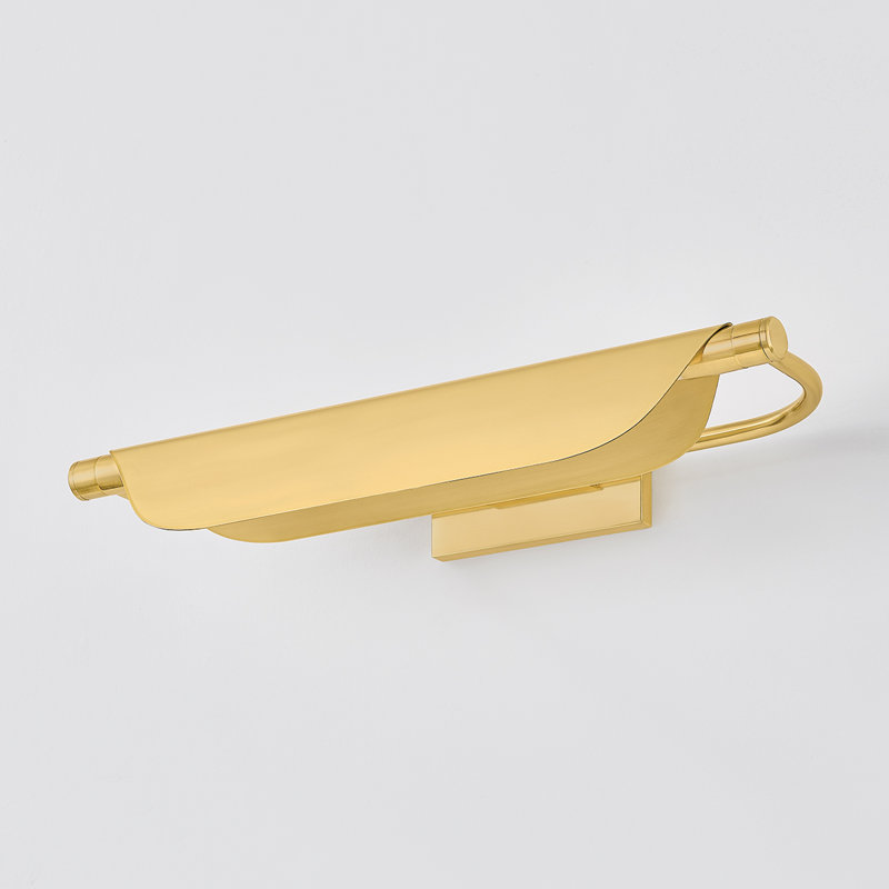 Lampe pour tableau Tinwald en laiton vieilli, 11W, H 3,75 po x l 19,25 po x P 19,25 po