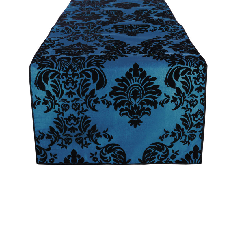 Batum, 144 po x 12 po, Noir / bleu sarcelle