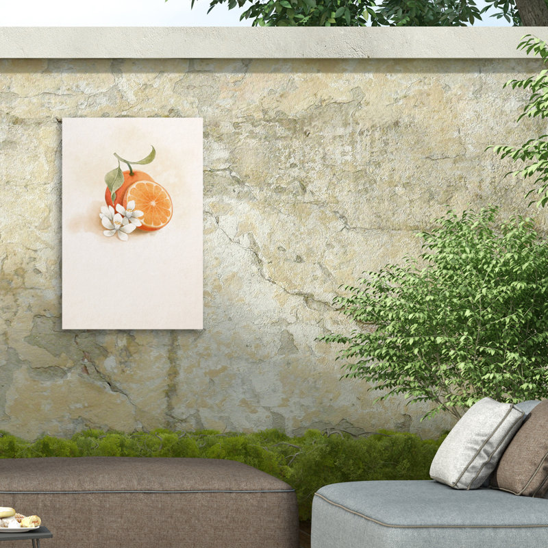 Toile d'extérieur orange juteuse Xuan, H 12 po x l 19 po