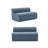 Boneless 52.4" Modular Sofa Armless Loveseat Modern Chenille Couch Compression Dining Bench-1096884721