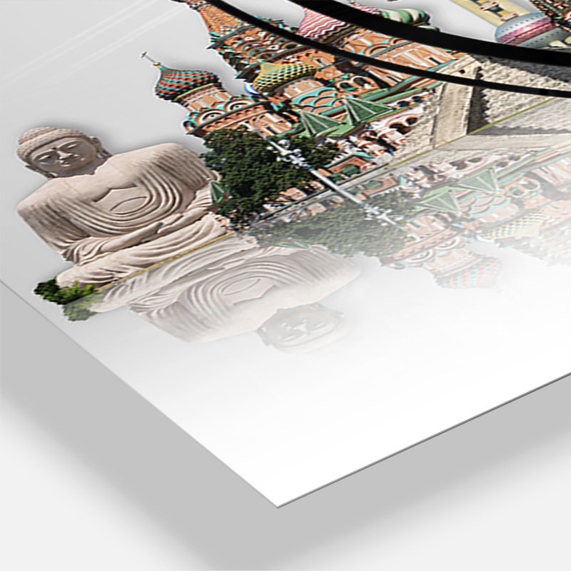 Famous Monuments Across World Wall Clock