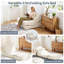 Single Chair Bed, 195 cm Full-Length Fold-Out Sofa Bed, Compressed Foam with Mattress & Toss Pillow-157856299