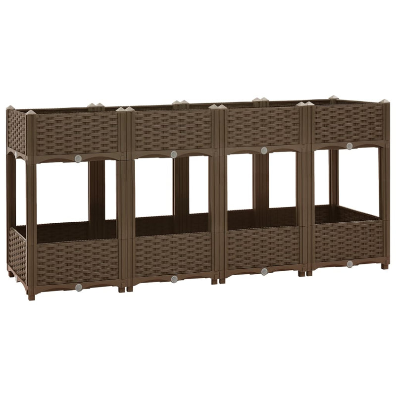 Rosharon Raised Garden Bed, Brown
