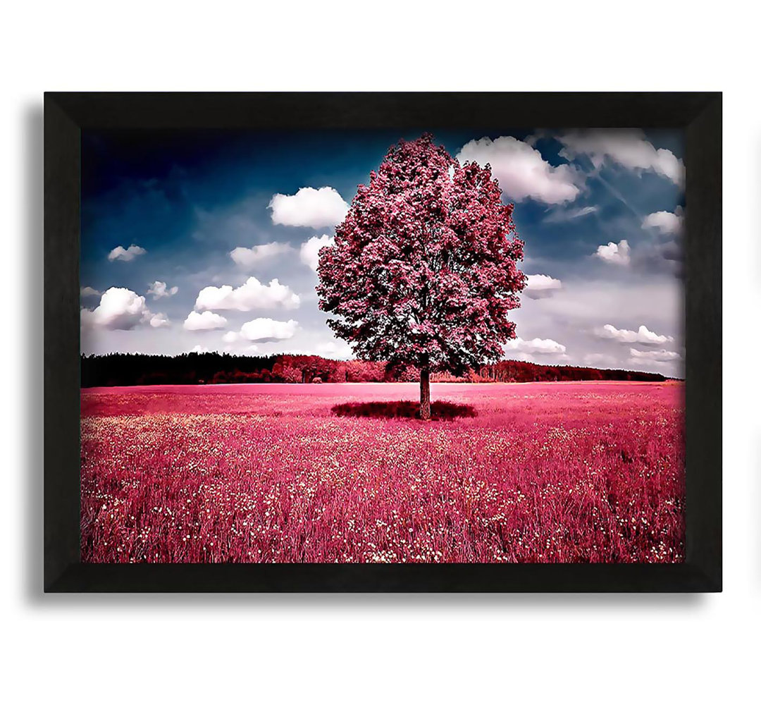 Gerahmtes Leinwandbild Pink Field