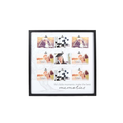 9-Opening 4" X 6" Wall Collage Picture Frame, Black