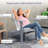 Patio Adirondack Chair With Inclined Seat High Backrest & Wide Armrests-874356227