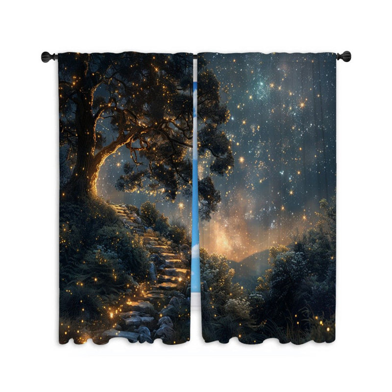Paire de rideaux obscurcissant en polyester, L 20 po x L 54 po