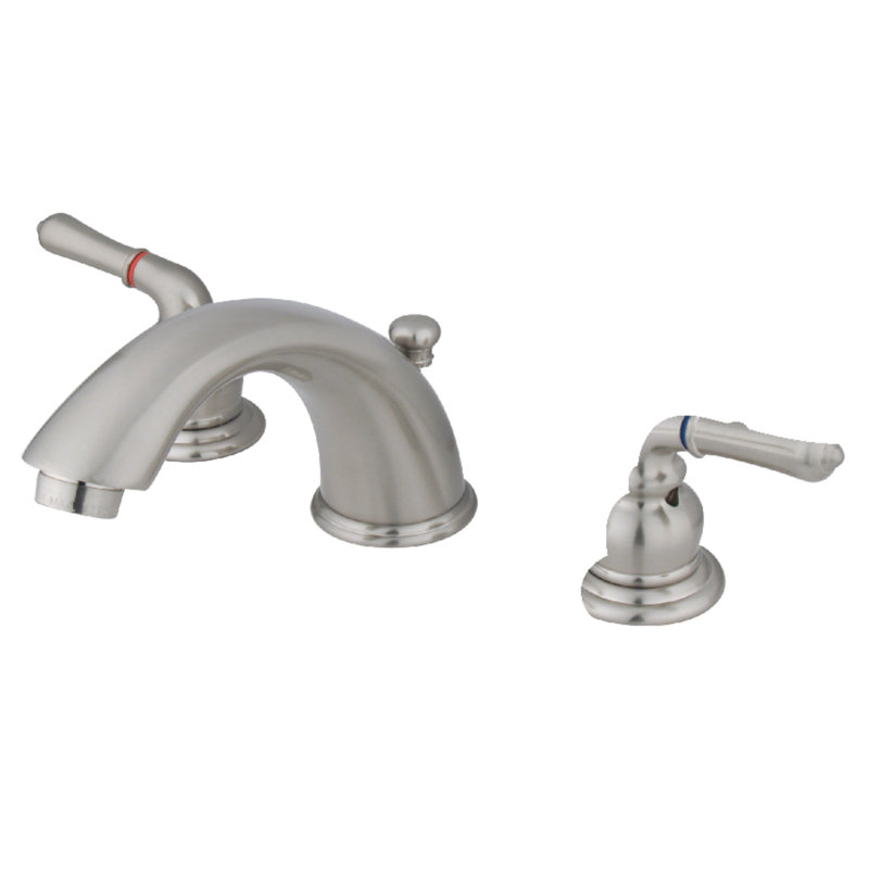 Robinet de salle de bain espacé Kingston, Nickel brossé