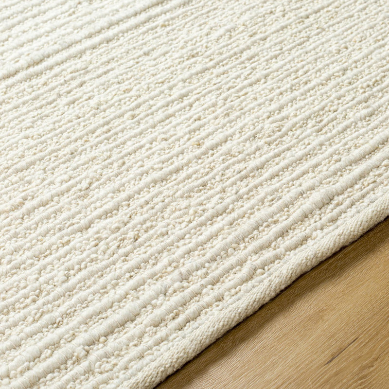 Miramar Wool Area Rug in Beige, Rectangle 8' x 10'