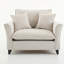 Fauteuil d'appoint surdimensionné en chenille avec coussin amovible-1055968976