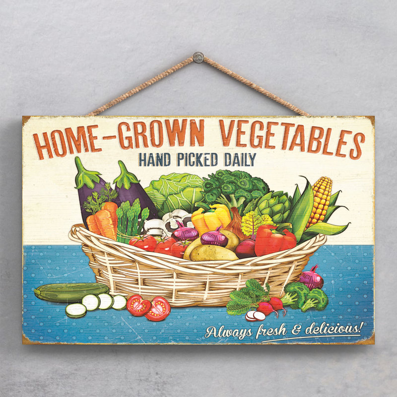 Home Grown Vegetables - Print on MDF