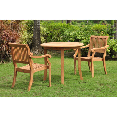 Ensemble repas 4 pièces teck Mashburn