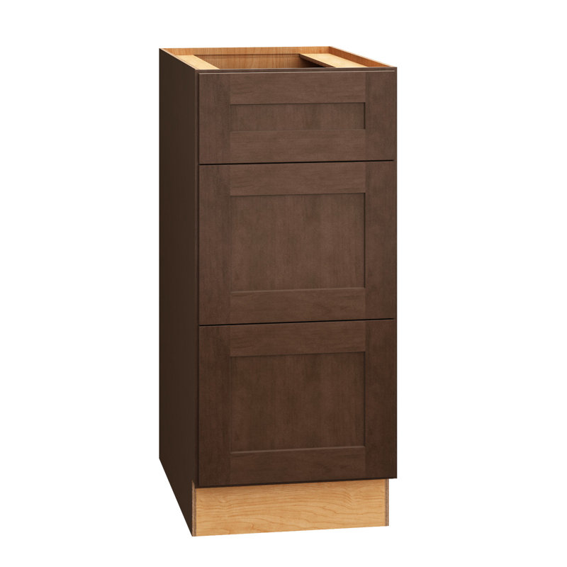 Armoire inférieure à 3 tiroirs Dwelling Livingston, Épices grillées, H 34,5 po x l 36 po x P 24 po