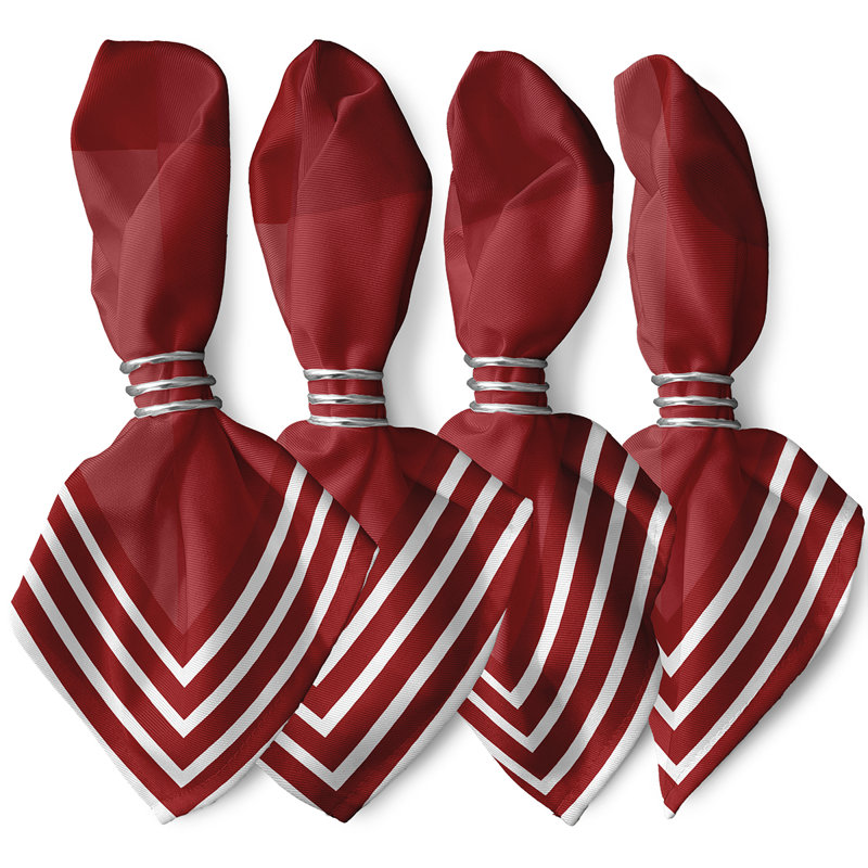 Ensemble de serviettes 4 pièces Bartow, Rouge