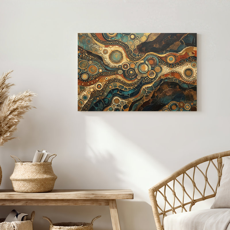 «Gallery Wrap», art mural sur toile pour le salon, la chambre à coucher, le bureau ou le vestibule - décoration murale décorative avec motif abstrait