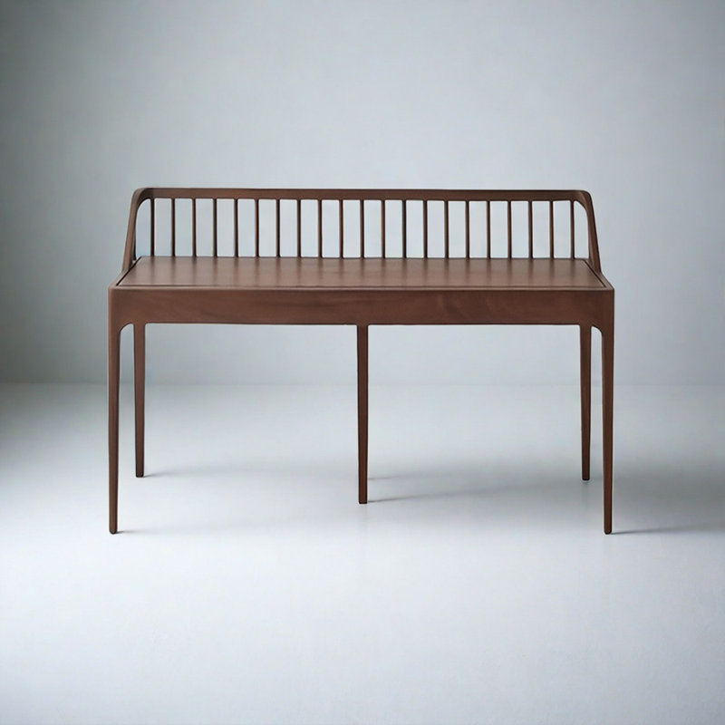 Solid wood bench Bed end bench Solid wood bench, Black Walnut, 23.62" H x 47.24" W x 13.77" D