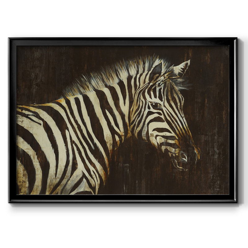 Pyjama rayé encadré sur toile, H 18 po x l 26 po, Noir