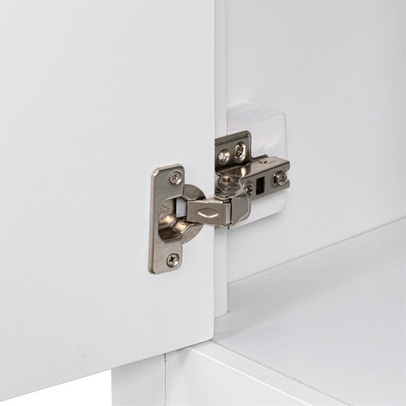 White 36" Freestanding Bathroom Vanity Cabinet with Drawers