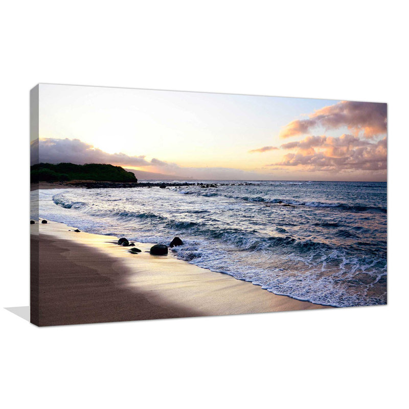 «Sunset Beach», reproduction de photo, H 18 po x l 30 po x P 1 po, Toile tendue