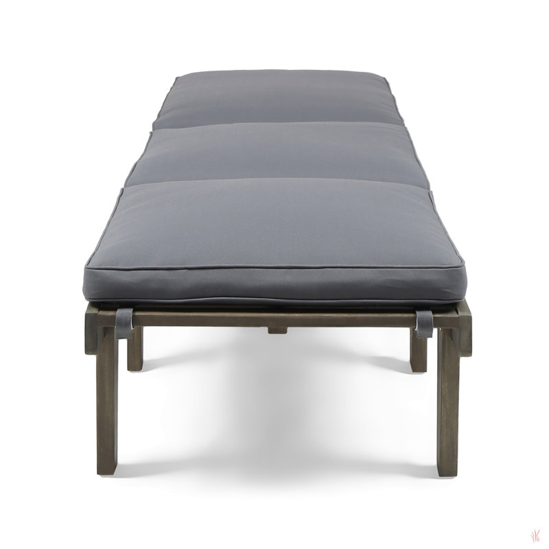 Chaise longue en bois Ariana KD avec coussin