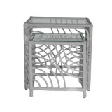 Swirl Glass Nesting End Table