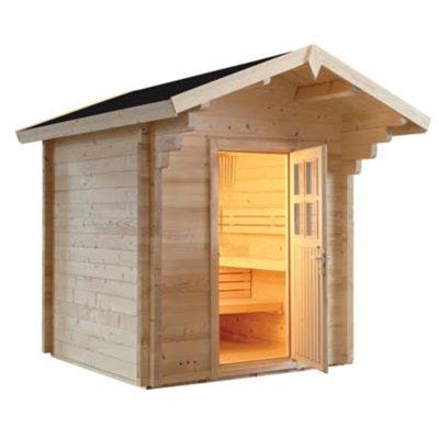 Union Rustic Roxboro Indoor / Outdoor Traditional Steam Sauna in Spruce