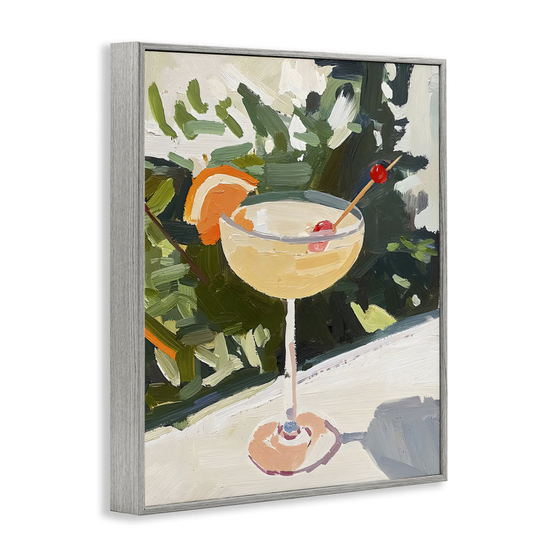 Cocktail avec tranche de fruits, estampe numérique, conception de Riley B, Estampe numérique Farmhouse, H 14 po x l 11 po