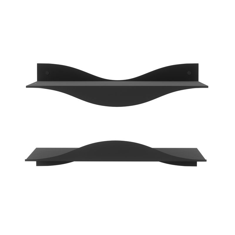 Hazeleen Surf Shelves (Set Of 2) Black, Black