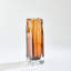 Wide Square Tower Vase-Dark Amber