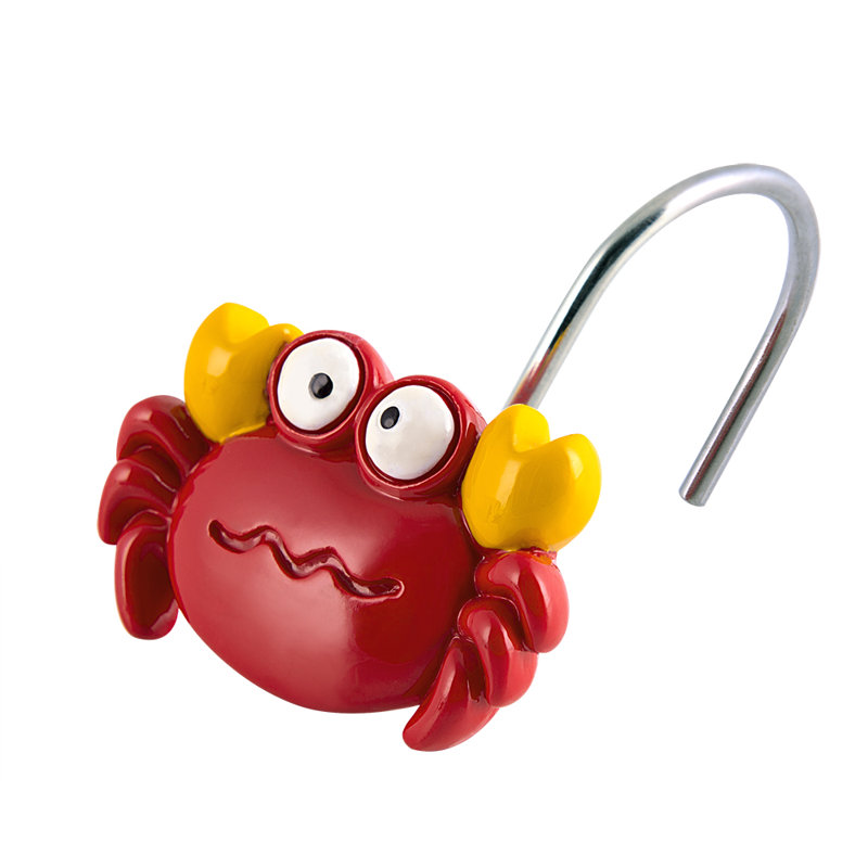 Multi Bright Resin Fish Tails Shower Hook Set