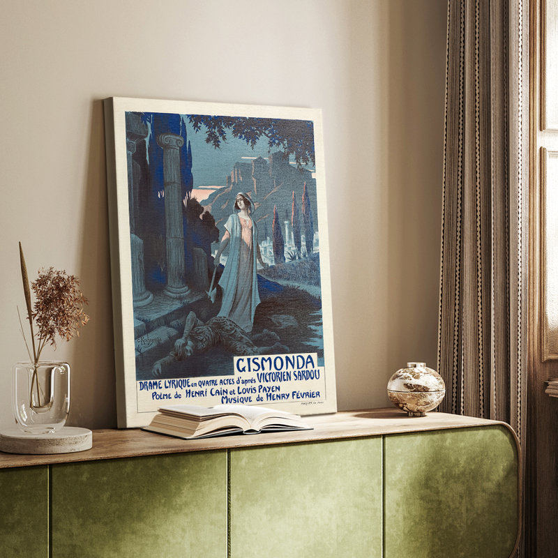 Gismonda (affiche de l'opéra) - Toile tendue par George Rochegrosse, 12 x 18