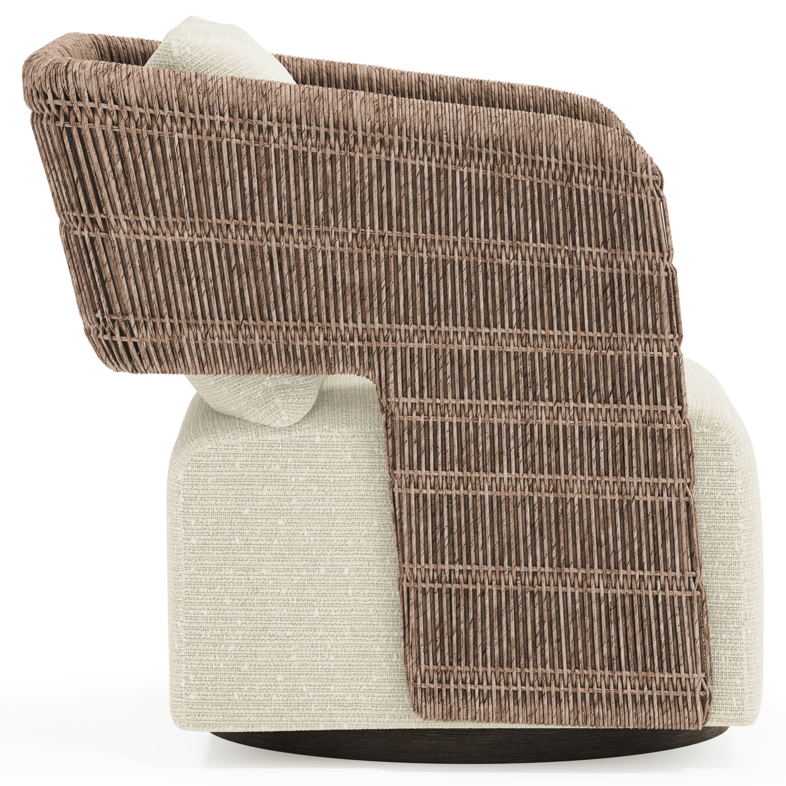Bernhardt Maldives Outdoor Swivel Chair, Cream
