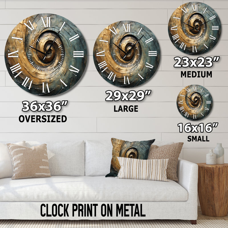 Horloge murale tourbillon blanc, Grand