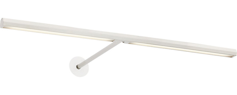 Plural Faceted Picture Light, Polished Nickel, 0.7" H x 18" W x 8.9" D, 13.5