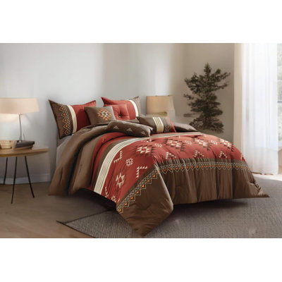  7-Piece Rustic Southwestern Native Aztec Comforter Set