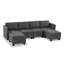 Canapé modulaire de rangement 6 pièces avec rangement USB et Type C-275223100