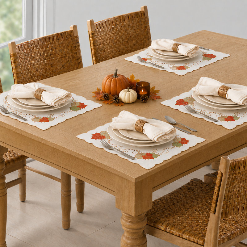 Scrolling Leaf Placemats Set of 4