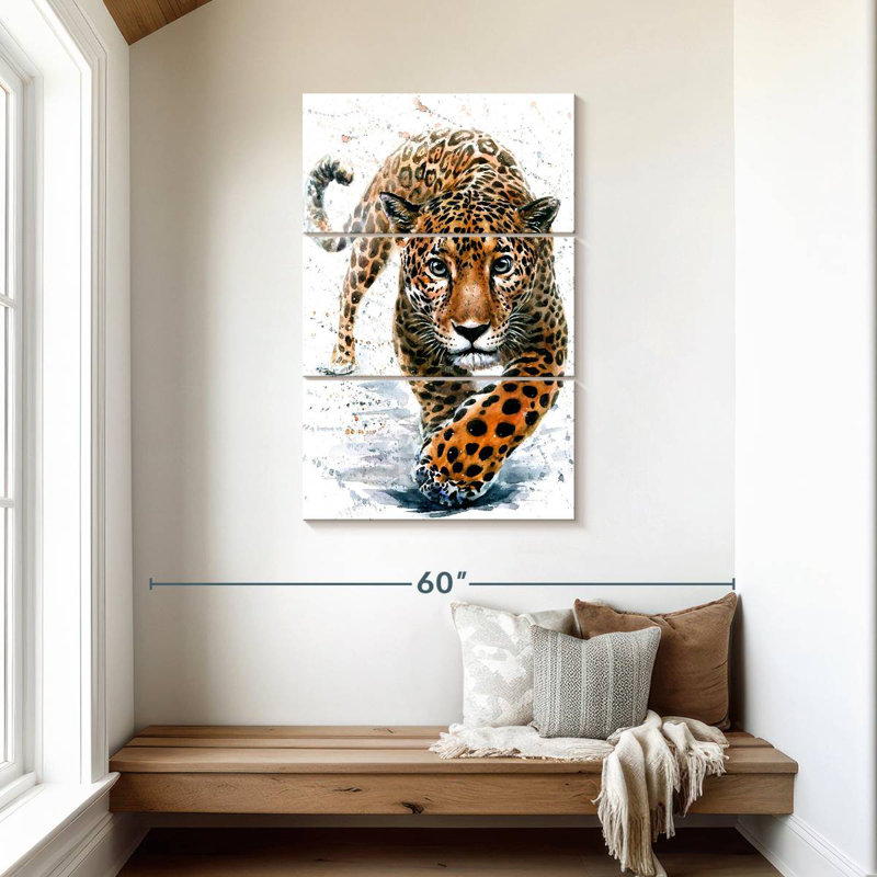 Brampt Wildcat Leopard, 45" H x 28" W