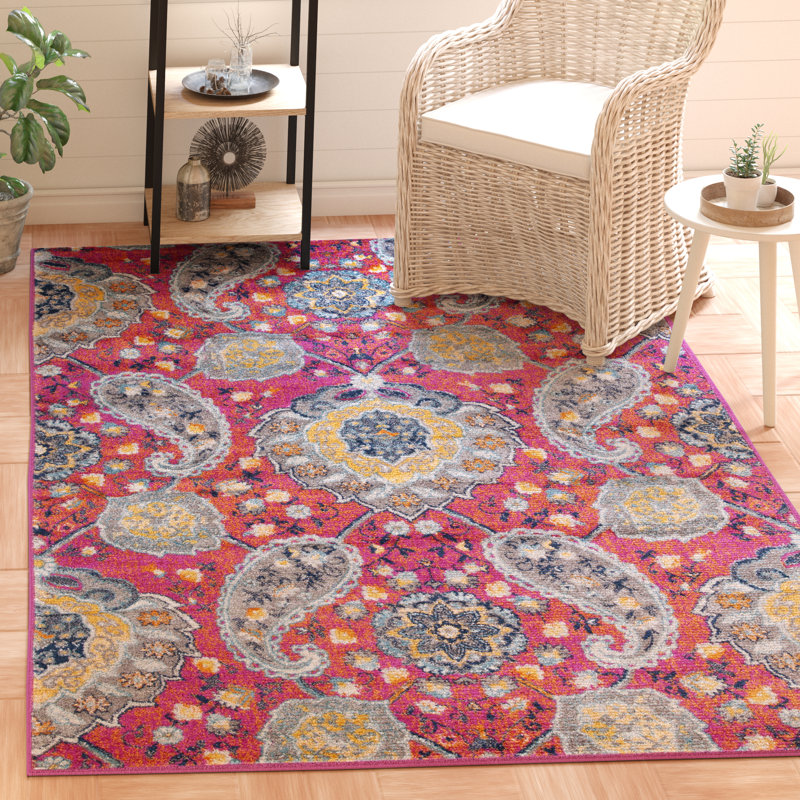 Wisner Paisley Area Rug, Rectangle 201 x 279 cm