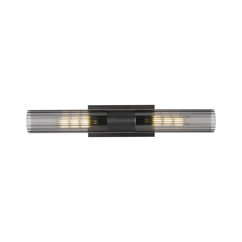 Mahlik 2 - Light Dimmable Vanity Light, Smoke, Matte Black