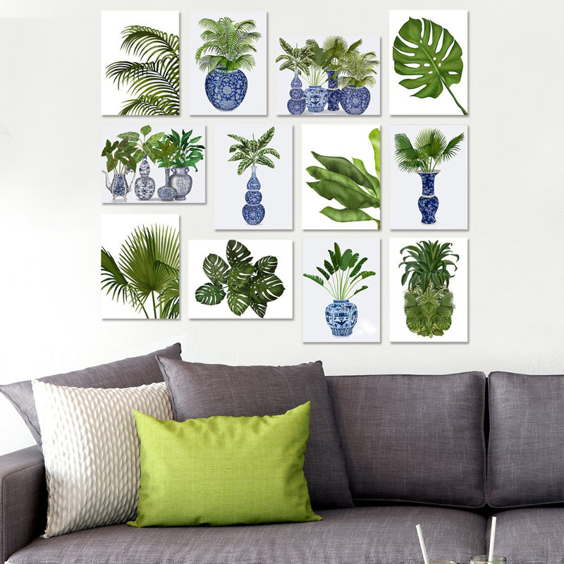 Superbe ensemble d'art mural décoratif en panneau de fibres à densité moyenne (12 pièces), 7,9 po x 5,9 po chacune | 100% panneau de fibres à densité moyenne, épaisseur: 0,1 pouce | Parfait pour la décoration intérieure, le salon et la chambre à coucher - Design élégant et polyvalent pour rehausser tout espace