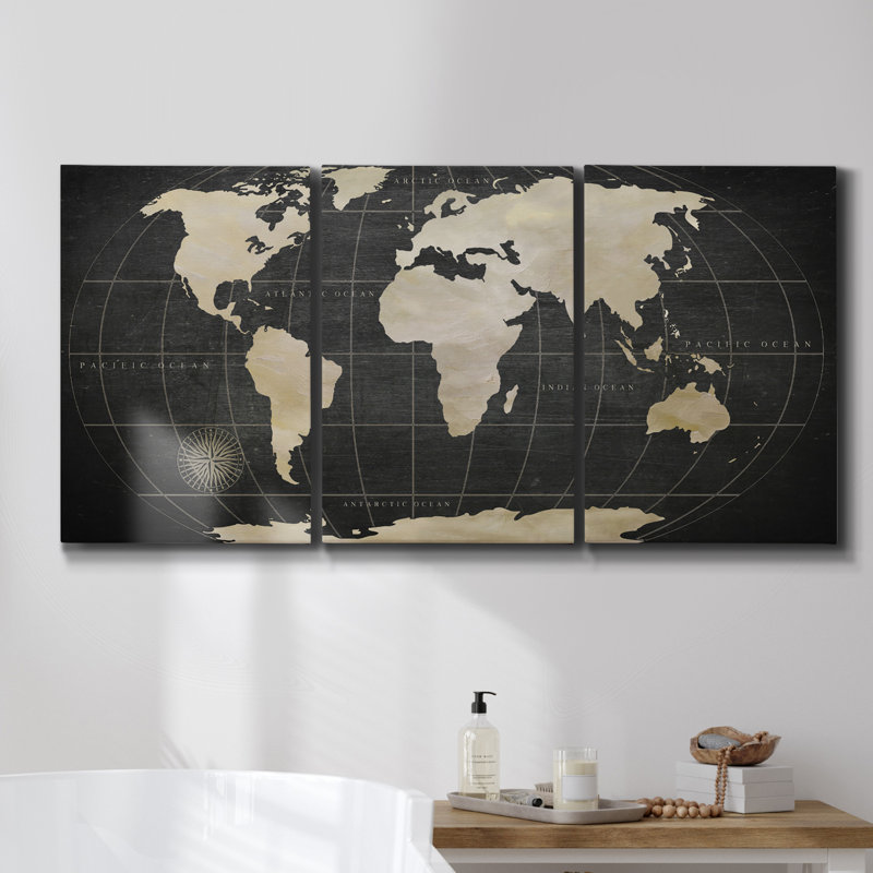 Tapisserie d'automne II sur toile, reproduction de 3 pièces, H 60 po x l 120 po x P 2 po