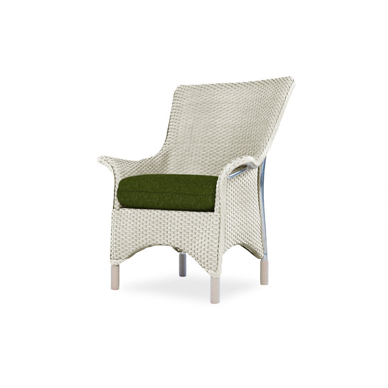 Mandalay Outdoor Dining Armchair, Linen, Flagship Lapis Sunbrella®
