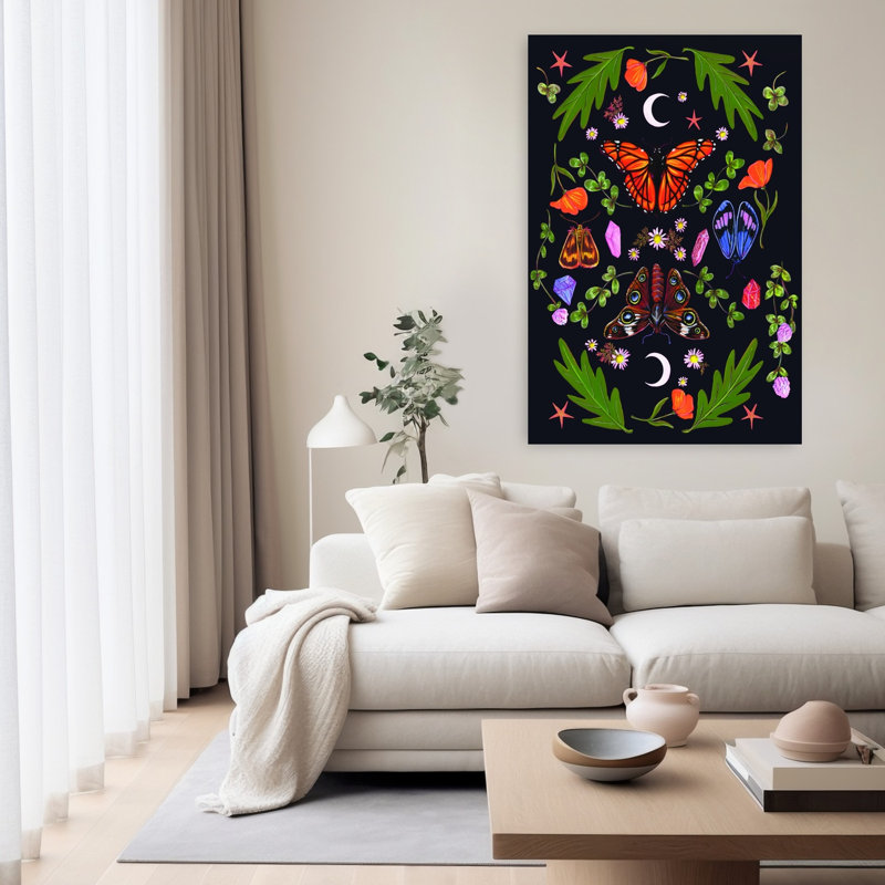 Art contemporain, papillon, papillon, papillon, H 60 po x l 40 po