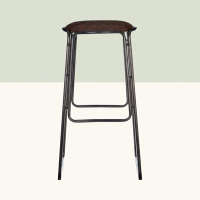 Marunouchi Upholstered Counter Stool with Metal Frame