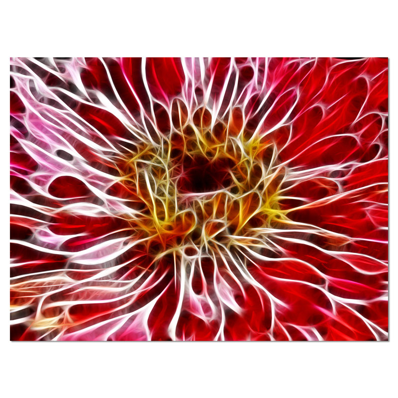 Fleur rouge foncé, impression sur toile tendue, H 8 po x l 12 po x P 1 po