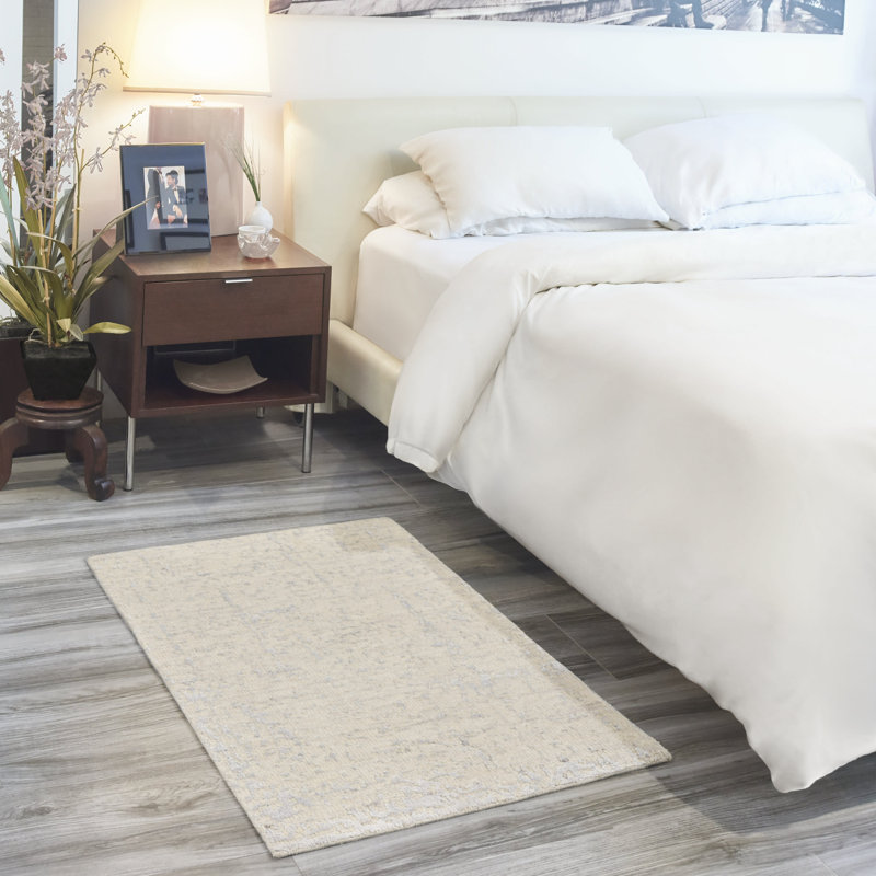Nourison Luna 2' x 3' Ivory Silver Blue Modern Indoor Rug, Ivory, Rectangle 2' x 3'